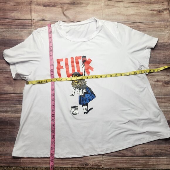 ⭐️ Shein Alice in Wonderland Punk Rebel Shirt - Picture 4 of 9